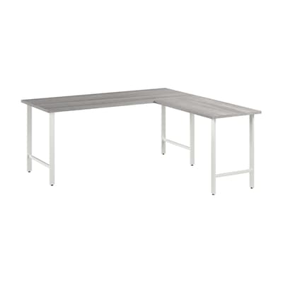 Bush Business Furniture Hustle 72W L Shaped Computer Desk with Metal Legs, Platinum Gray (HUS001PG)