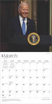 2025 BrownTrout President Joe Biden 12" x 24" Monthly Square Wall Calendar, (9781975475574)