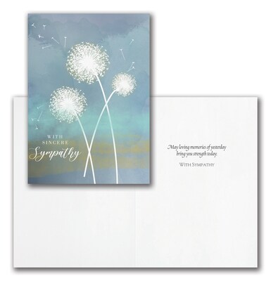 Sympathy Greeting Card Assortment Pack, 7 7/8" x 5 5/8" , 25 Cards with Envelopes