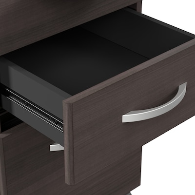 Bush Business Furniture Arrive 72"W Reception Desk with Shelf and Mobile File Cabinet, Storm Gray (ARV005SG)