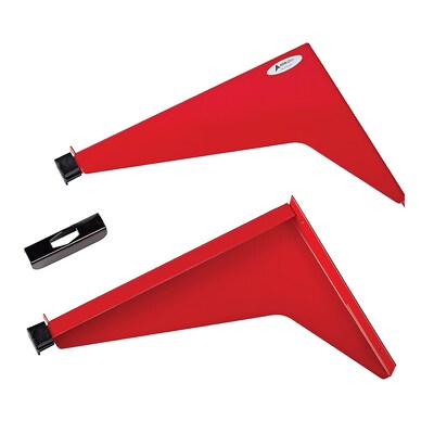 AdirOffice 8 Steel Blueprint Storage, Large File Drop Lift Wall Rack, Red (616-RED)