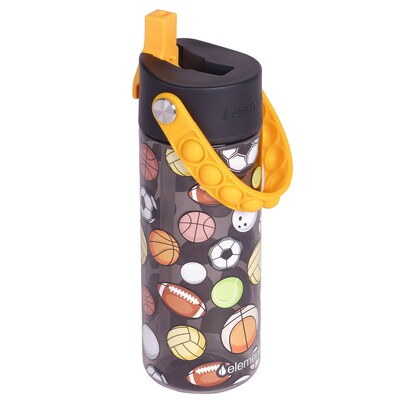 Elemental Splash Pop Plastic Water Bottle, 18 oz., Sports Ball (EMLETR18SPB23P)