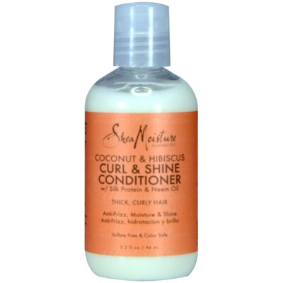 Shea Moisture Coconut & Hibsicus Conditioner, 3.2 oz Bottle, 6 Bottles/Bag, 12 Bags/Carton