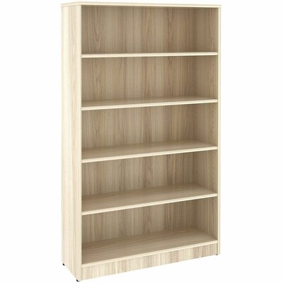 Lorell 60 5-Shelf Bookcase with Adjustable-Shelves, Modern Elm Laminate (LLR66342)