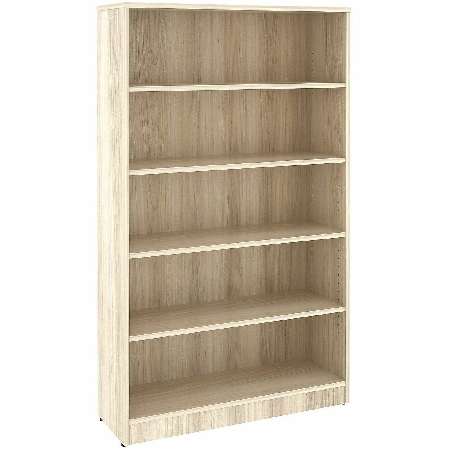 Lorell 60 5-Shelf Bookcase with Adjustable-Shelves, Modern Elm Laminate (LLR66342)