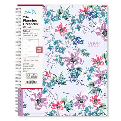 2026 Blue Sky Laila 8.5 x 11 Weekly & Monthly Planner, Plastic Cover (137273-26)