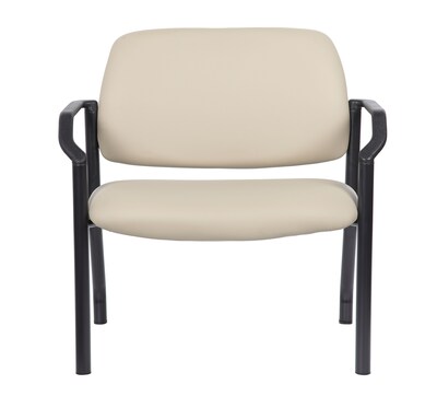 Boss Office Products Bariatric Vinyl Guest Chair, 500 lb. Capacity, Beige (B9591AM-BG-500)