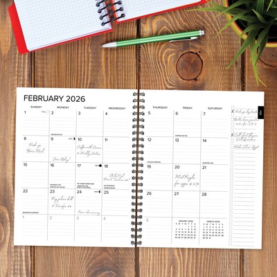 2026 Willow Creek 6.5" x 8.5"  Weekly & Monthly Planner, Paperboard Cover, Basic Black (57827)