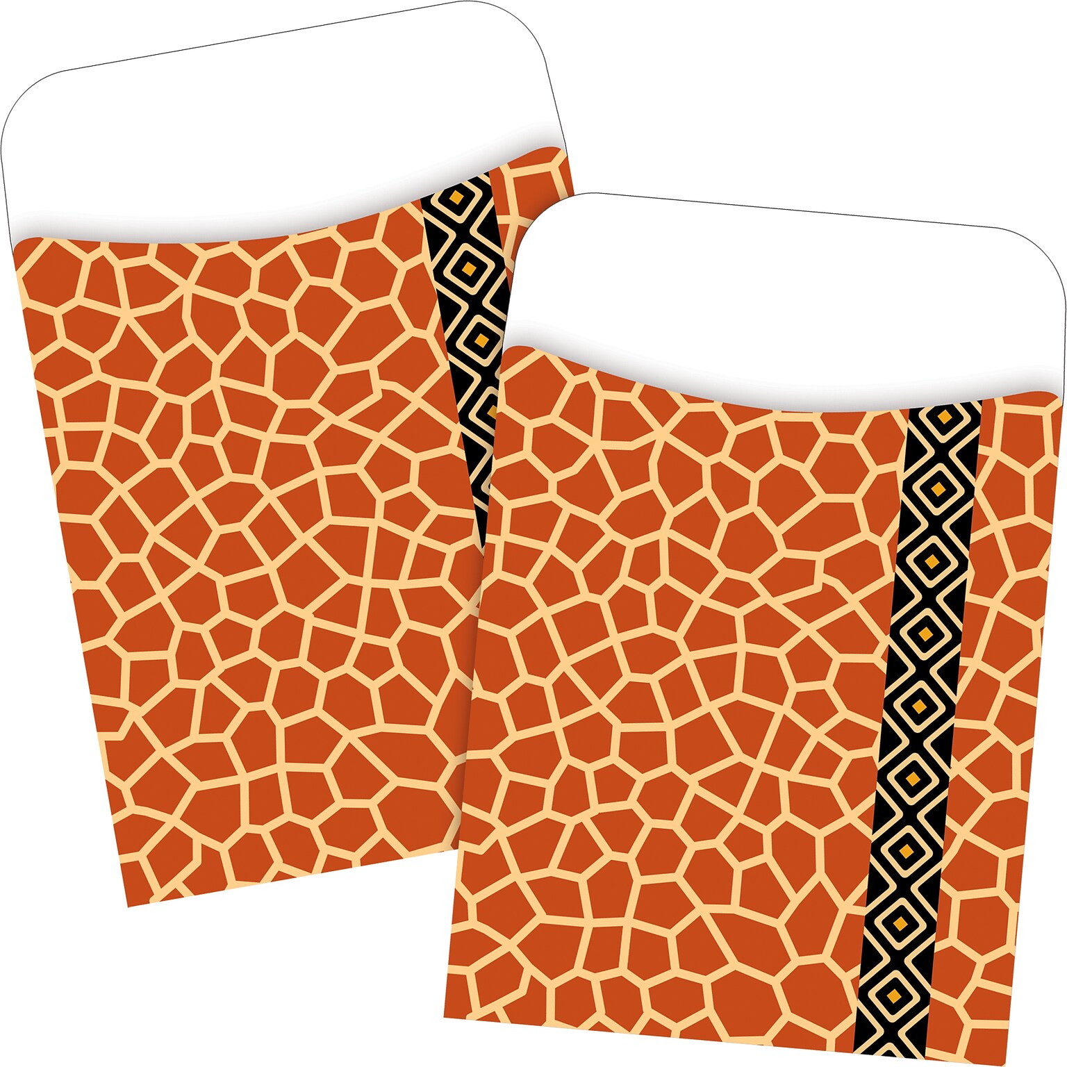 Barker Creek Giraffe Library Library Pockets, 5.125 x 3.5, 60/Set (BC3824)