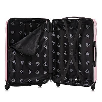 InUSA Vasty 30.31" Hardside Suitcase, 4-Wheeled Spinner, TSA Checkpoint Friendly, Pink (IUVAS00L-PNK)