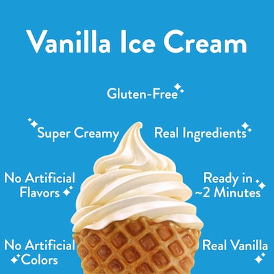 ColdSnap Premium Vanilla Ice Cream Mix, Single Serve Pods, 12 Pods/Pack, COLDSNAP MACHINE REQUIRED (600038)