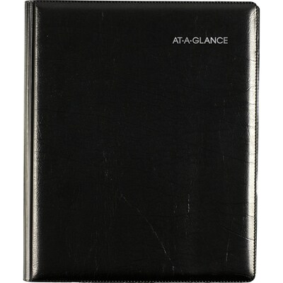 2026 AT-A-GLANCE DayMinder Executive 7" x 8.75" Weekly & Monthly Planner, Faux Leather Cover, Black (G545-00-26)