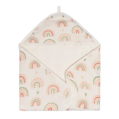 Crane Baby Parker Baby Hooded Towel, Rainbow (BC-100HT-2)