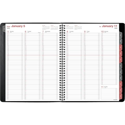 2026 AT-A-GLANCE 8 x 11 Weekly & Monthly Appointment Book, Faux Leather Cover, Black (33351-2601)