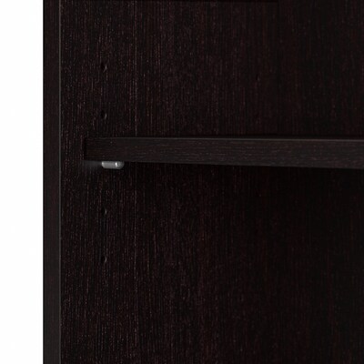 Bush Furniture Cabot 66"H 5-Shelf Bookcase with Adjustable Shelves, Espresso Oak Laminated Wood (WC31866)