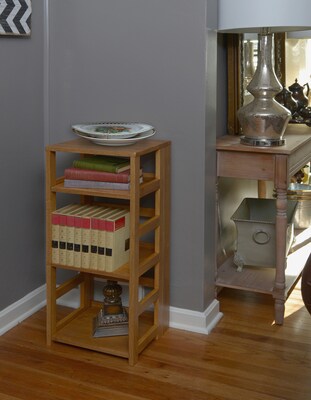 Regency Flip Flop 34 High Square Folding Bookcase- Medium Oak (FFSQ3412MO)