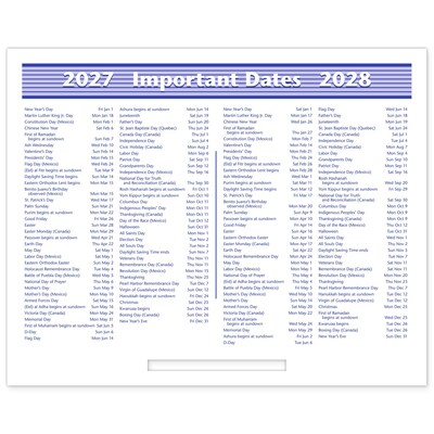 2027 AT-A-GLANCE Flip-A-Week 7" x 5.5" Weekly Desk Calendar Refill, White/Blue (SW705X-50-26)