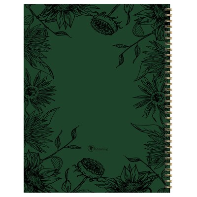 2025-2026 TF Publishing Garden of Green 9" x 11" Academic Year Weekly & Monthly Planner, Paperboard Cover, Green (AY26-9708)