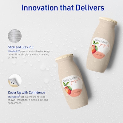 Avery Waterproof Rectangle Laser Multipurpose Labels, 8.5" x 11", White, 100/Box (19479399391)