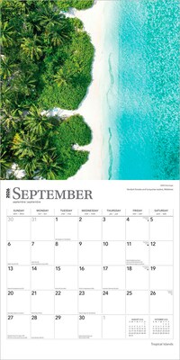 2026 BrownTrout Tropical Islands 12" x 12" Monthly Wall Calendar (9798330706006)