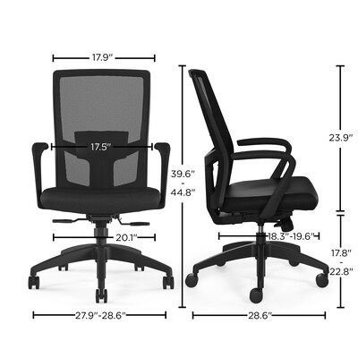 Union & Scale™ Workplace2.0™ 500 Series Fabric Task Chair, Black (52284)