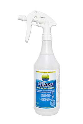 Aqua ChemPacs Glass Cleaner 32 oz. Spray Bottle with Trigger, White/Blue (9320252)