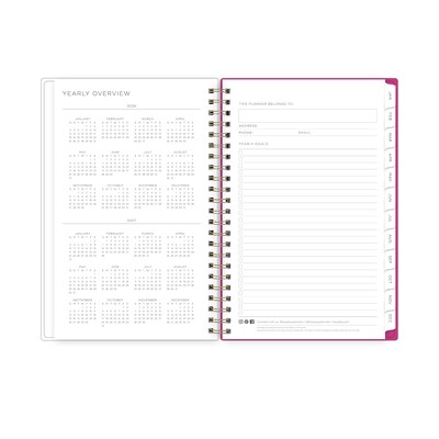 2026 Blue Sky Magenta Blooms 8.5" x 11" Weekly & Monthly Personal Planner (140945-26)