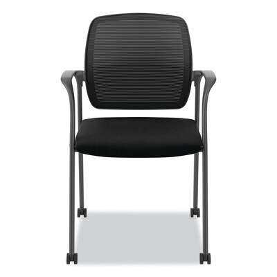 HON Nucleus Series Recharge Fabric/Mesh Guest Chair, Black (HONNR6FMC10P71)