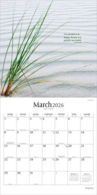2026 Brush Dance Simplicity 12" x 12" Monthly Wall Calendar (9798330705627)