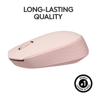 Logitech M170 Wireless Ambidextrous Optical Mouse, Rose (910-006862)