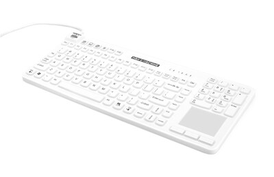 Man & Machine Really Cool Touch Wired Ergonomic Waterproof Keyboard, White (RCTLP/B5)