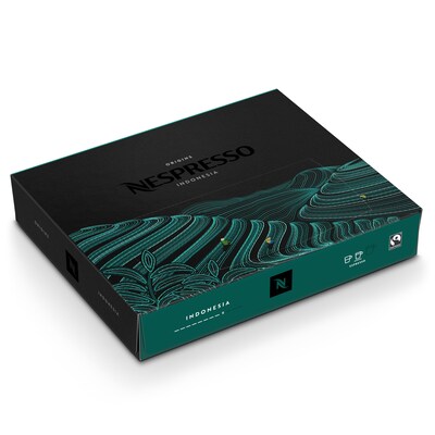 Nespresso Indonesia Fairtrade Coffee Nespresso Professional Capsules, Espresso Roast, 50/Box (8626.84)