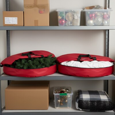 Tiny Tim Totes 36" Wreath Storage Bag, Red (83-DT5569)