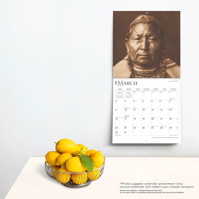 2025 BrownTrout Edward S. Curtis Portraits of Native Americans 12" x 12" Monthly Square Wall Calendar (9781975474768)