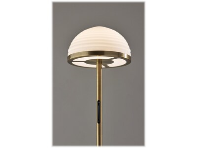 Adesso Juliana 58" Antique Brass Floor Lamp with Dome Shade (5188-21)