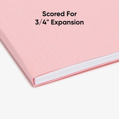Smead Hanging File Folders, Letter Size, Pink, 25/Box (64066)