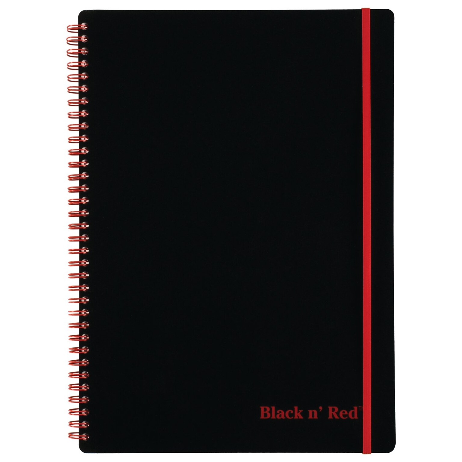 Black N Red Professional 1-Subject Professional Notebook, 8.25 x 11.75, Wide Ruled, 70 Sheets, Black (JDK-E67008)