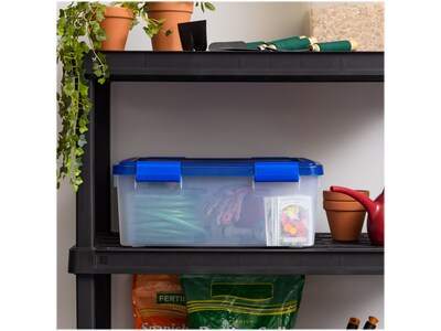 Really Useful Box 32L Snap Lid Storage Tote, Blue, Each (32TBL