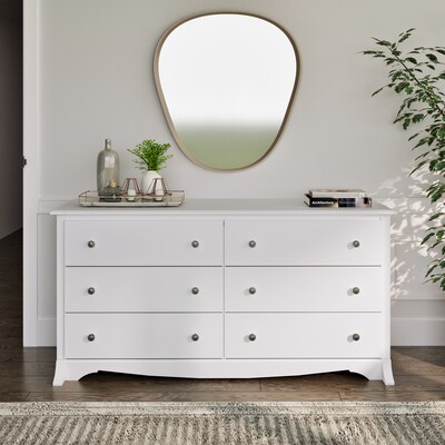 Prepac 29" Monterey 6 Drawer Dresser, White (WDC-6330-K)