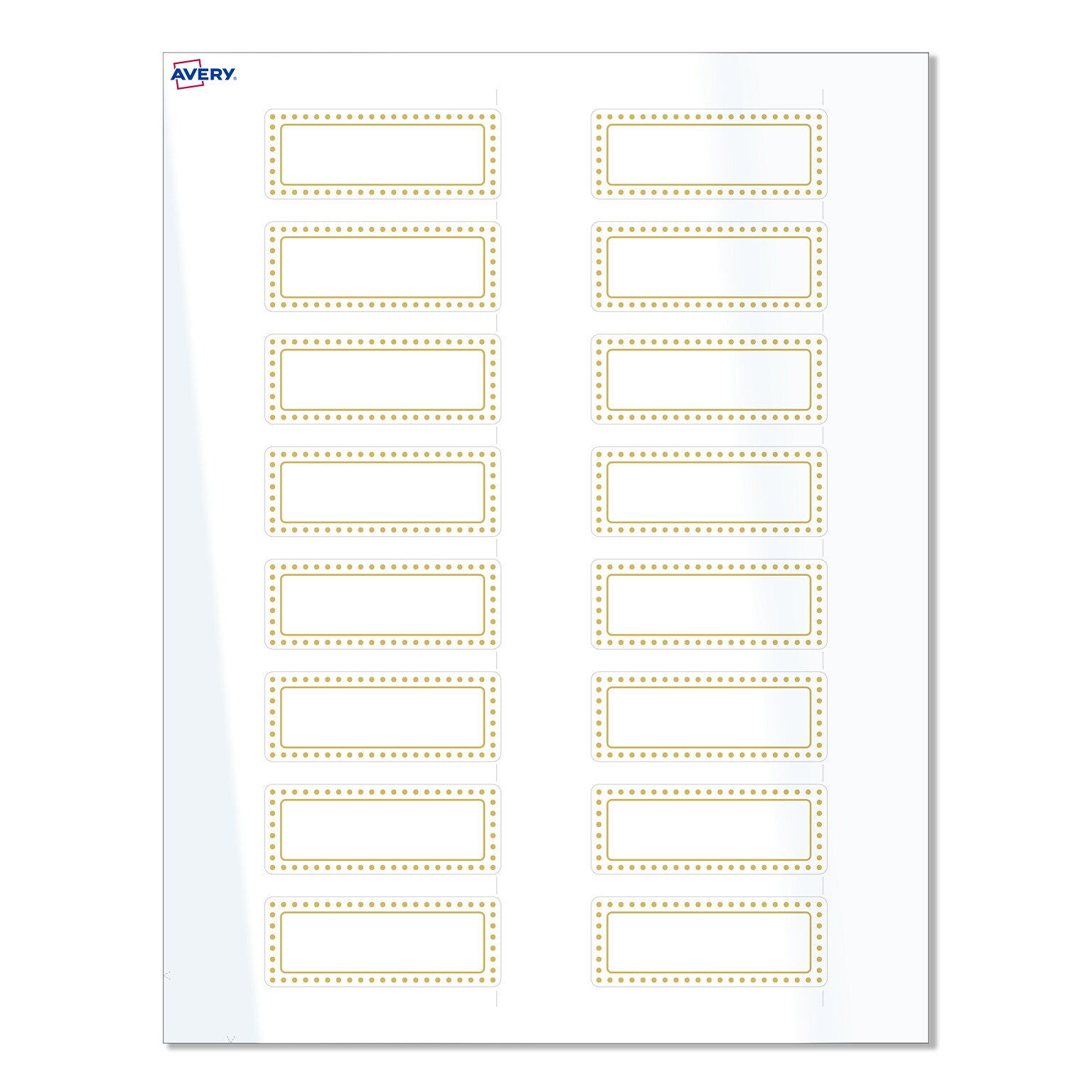 Avery Laser/Inkjet Rectangle Multipurpose Labels, 1 x 2-5/8, White, 160/Pack (S00-D1B)