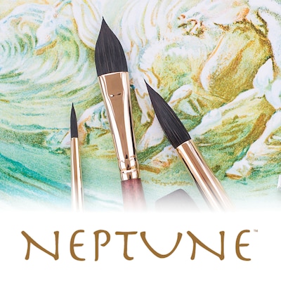 Princeton Neptune Short Handle Watercolor Synthetic Mottler Brush (PBXP4750M200)
