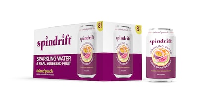 Spindrift Island Punch Flavored Sparkling Seltzer Water, 12 oz., 24 Cans/Carton (SDR14247)