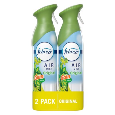 Febreze Air Mist Air Freshener Spray, Gain Original Scent, 8.1 oz., 2/Pack (4150/78107)