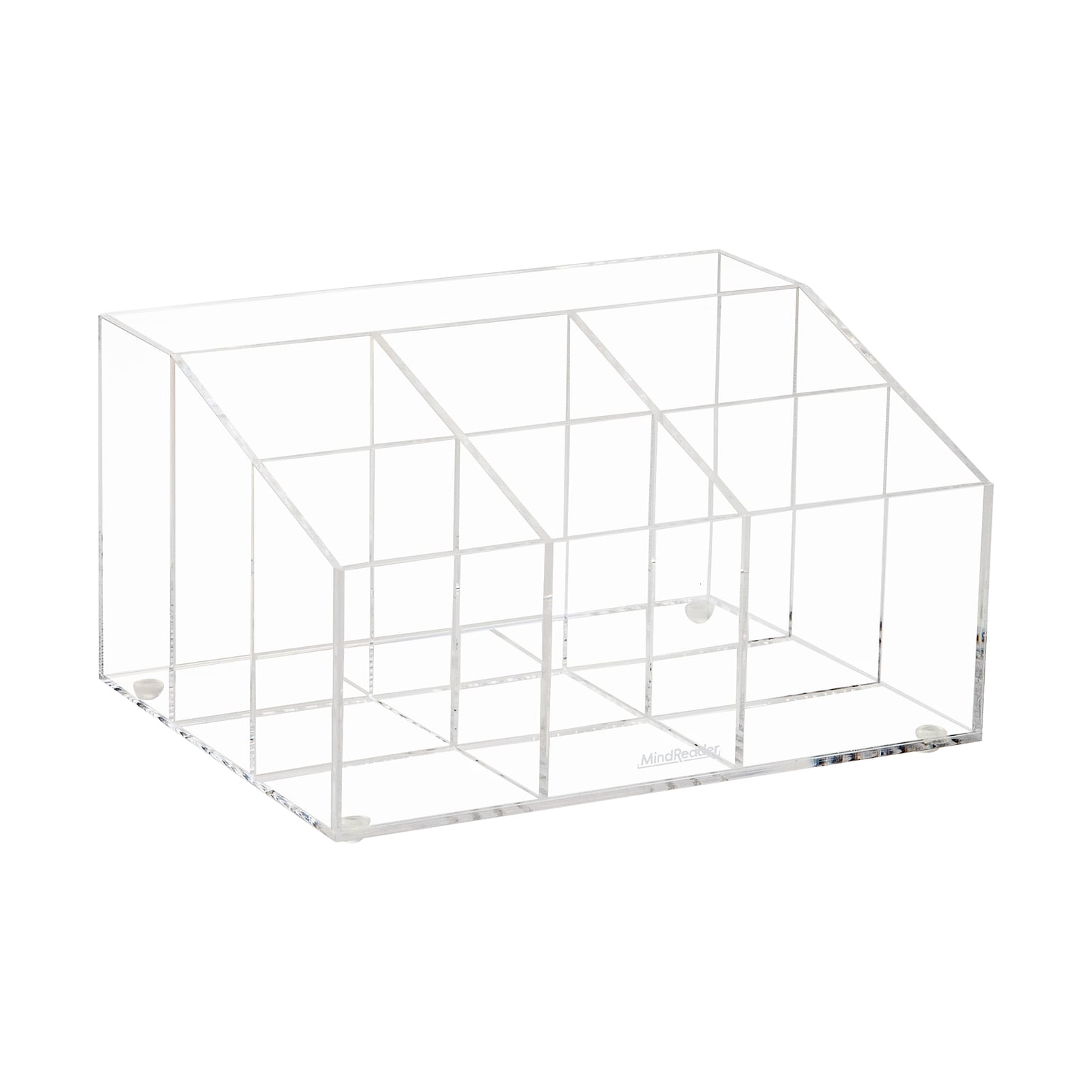 Mind Reader 7-Compartment Acrylic Desk Tray, Clear (AORG-CLR)
