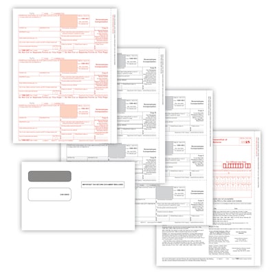 TaxRight 2025 1099-NEC Tax Form Tax Forms, Envelopes, TipSheet & Software, 4-Part, 50/Pack (NECSC6103ES)