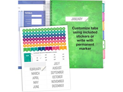 Global Printed Products 8.5" x 11" Budget Planner & Monthly Bill Organizer, Paperboard Cover, Gray/White (GPP-0073)