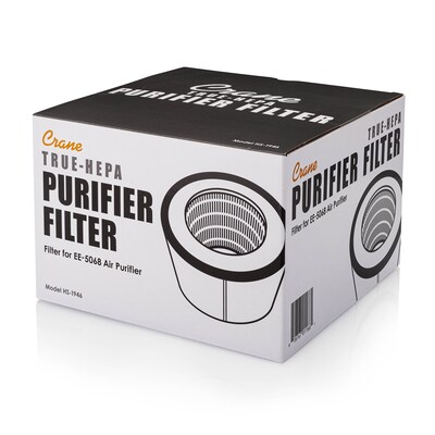 Crane True HEPA Air Purifier Filter, 4.72" x 7.36" x 7.36" (HS-1946)