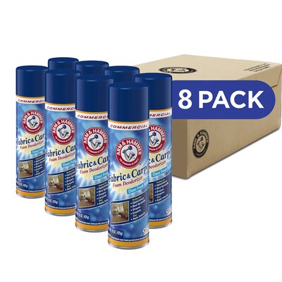 Arm & Hammer Fabric And Carpet Foam Deodorizer, Fresh Scent, 15 Oz Aerosol, 8/Carton (CDC3320000514C