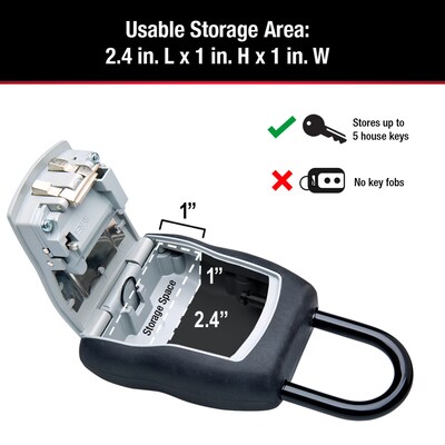 Master Lock 5-Key Combination Safe, Black/Silver (5400D)