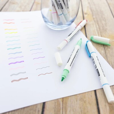 Bazic Alcohol-Based Markers, Twin Tip, Assorted Colors, 15/Pack (BAZ1215)